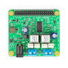 Raspberry Pi DigiAMP+ SC2076 audio HAT, green PCB with dual relays, barrel jack, and passive speaker outputs. Raspberry Pi DigiAMP+ SC2076 audio HAT, green PCB with dual relays, barrel jack, and passive speaker outputs.