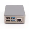 PiShop Premium Metal Case for Raspberry Pi 4, rear ports view