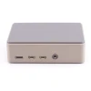 PiShop Premium Metal Case for Raspberry Pi 4, side ports view