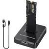 M.2 NVMe & SATA to USB C Docking Station, M2 SSD to USB A Reader Adapter for Both M.2 (M Key, B+M Key) NVMe NGFF SATA Dock, Size for 2280 2260 2242 2230 SATA-Based SSD to USB Adapter 10Gbps