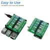 Breakout Board for Raspberry Pi 5, isometric view with a Raspberry Pi board