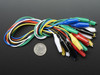 Small alligator clip test lead set with 12 flexible color-coded wires, ideal for electronics testing, micro:bit, Raspberry Pi, Arduino, and breadboard projects. Small alligator clip test lead set with 12 flexible color-coded wires, ideal for electronics testing, micro:bit, Raspberry Pi, Arduino, and breadboard projects.