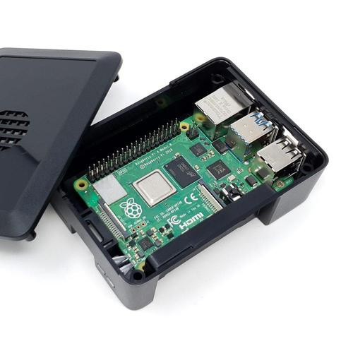 Modular Raspberry Pi 4 Case - Black - PiShop.us