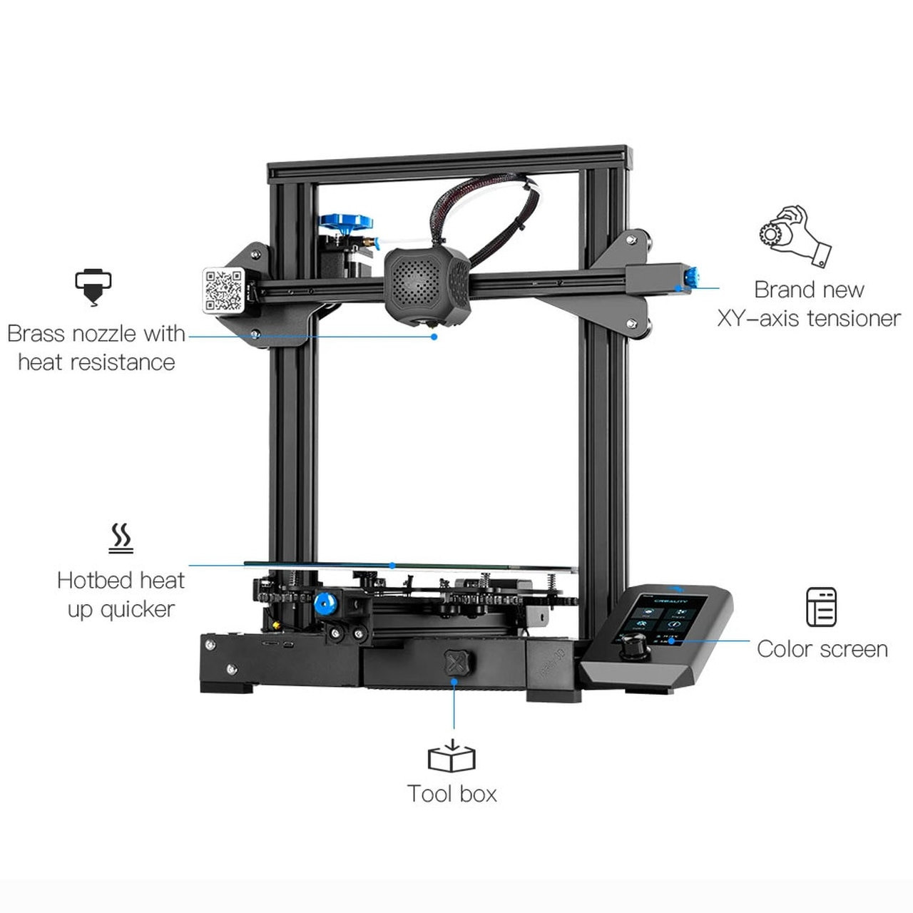 【美品】Ender 3 V2 Creality Creality Ender-3 V2 FDM 3D Printer