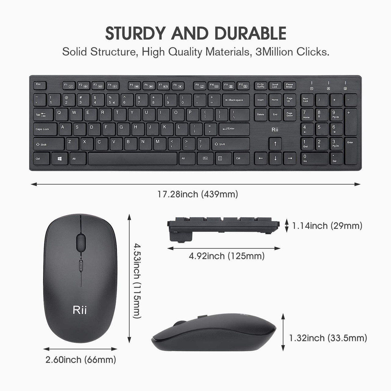 Rii Keyboard and mouse set RK200 US - PiShop.us