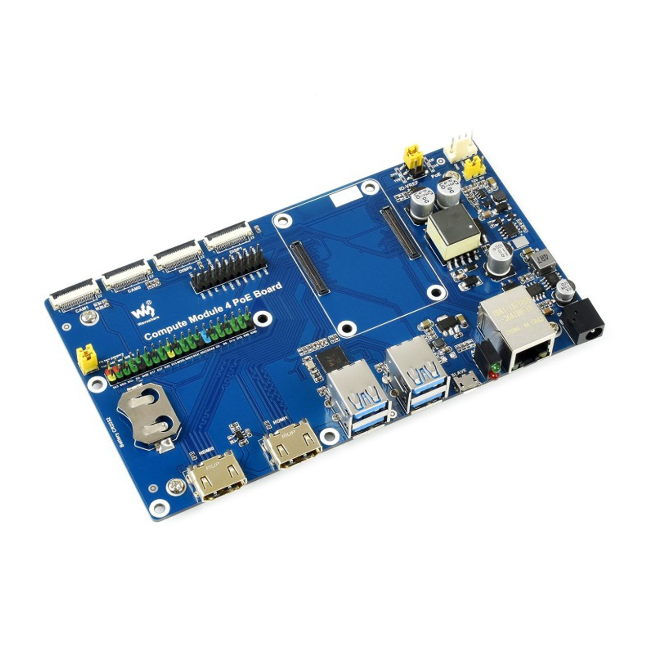 Raspberry Pi Compute Module 4 IO Board With PoE Feature, for all