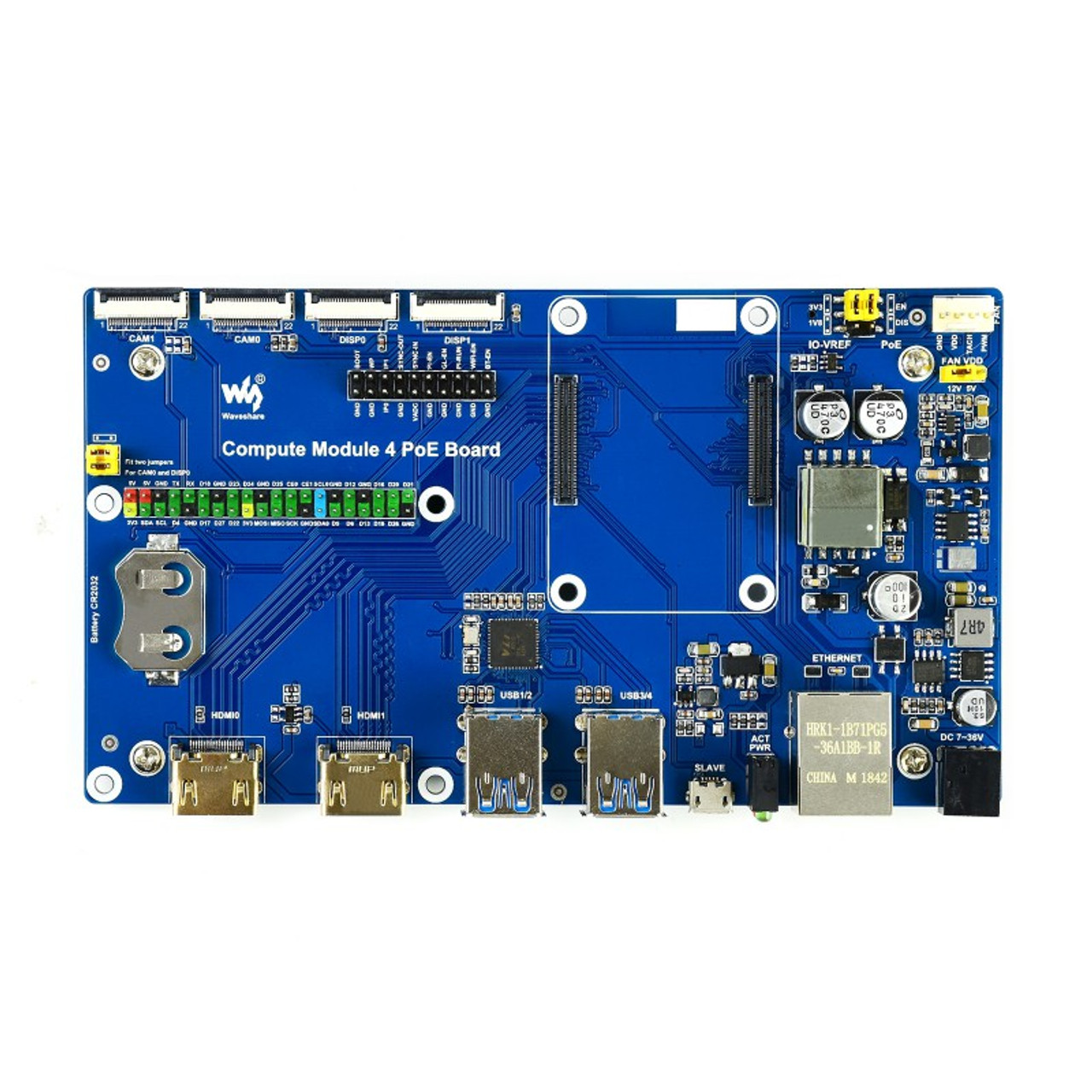 Raspberry Pi Compute Module 4 IO Board With PoE Feature, for all