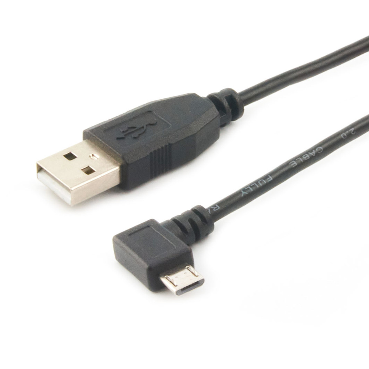 USB 2.0 A MALE TO L-SHAPE MICRO B MALE 6INCH - PiShop.us