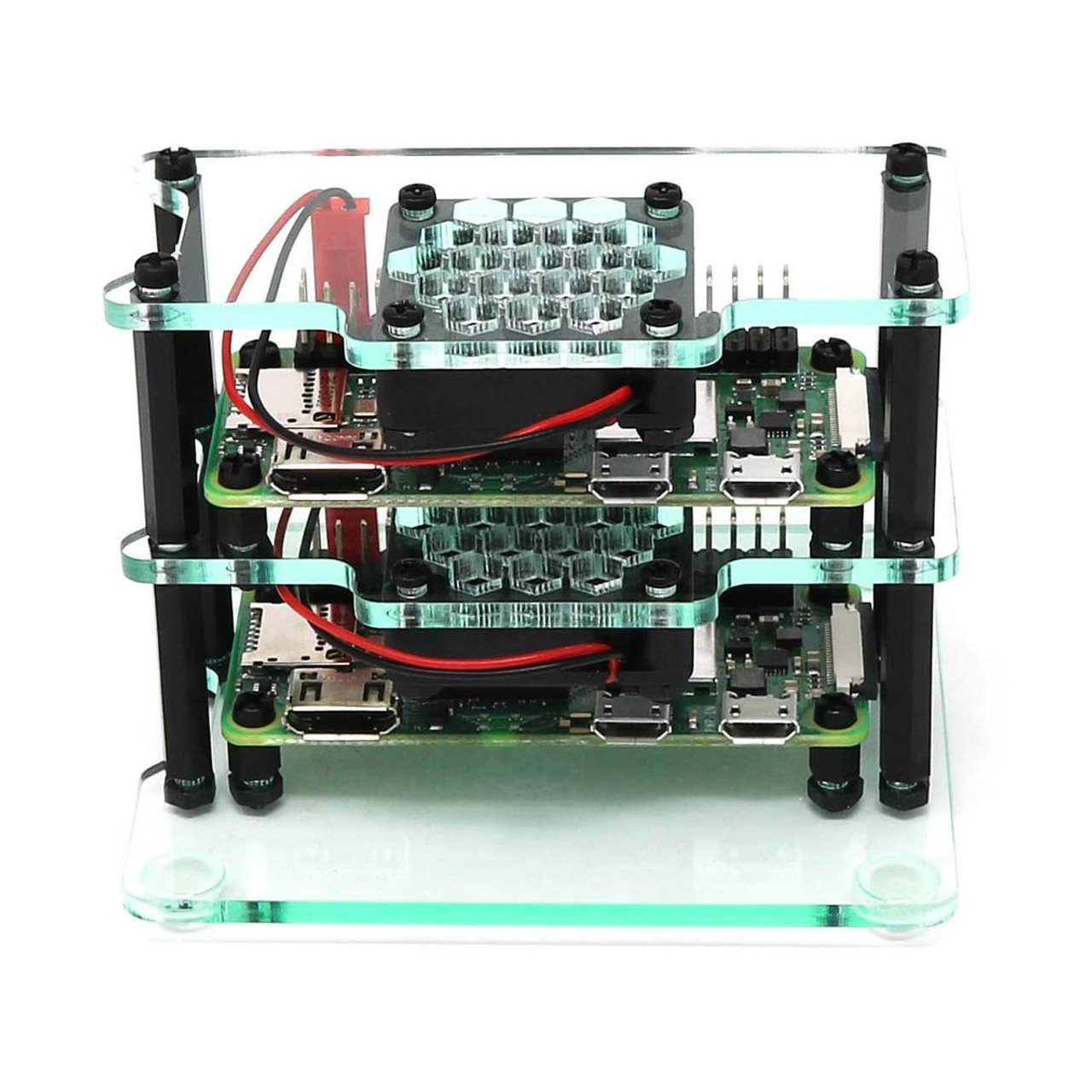 Raspberry Pi Zero 2 W Cluster Stacks Four Boards