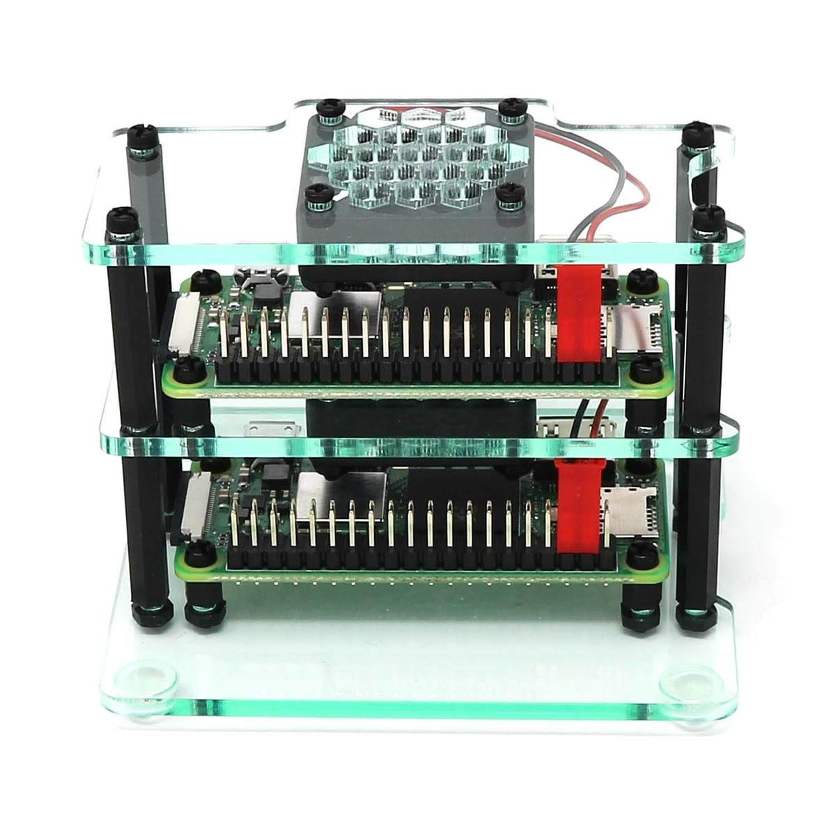 Mini Cluster Case for Raspberry Pi Zero 2 (with Fans) - PiShop.us