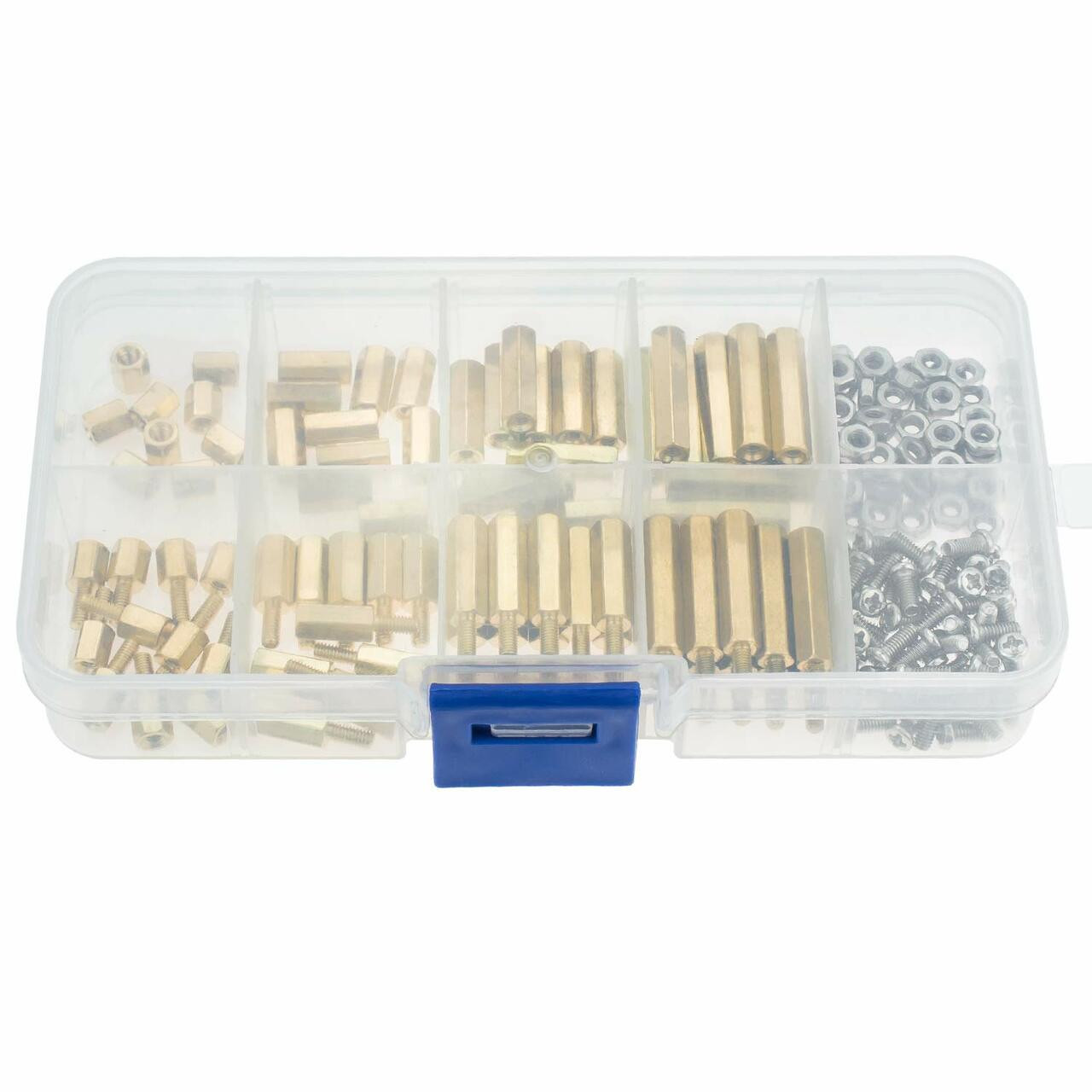 320 Stuks Hex Standoff Messing M2 Type Spacer Standoff Moer Schroef Assortiment Set Mannelijke Vrouwelijke 320 Stuks Hex