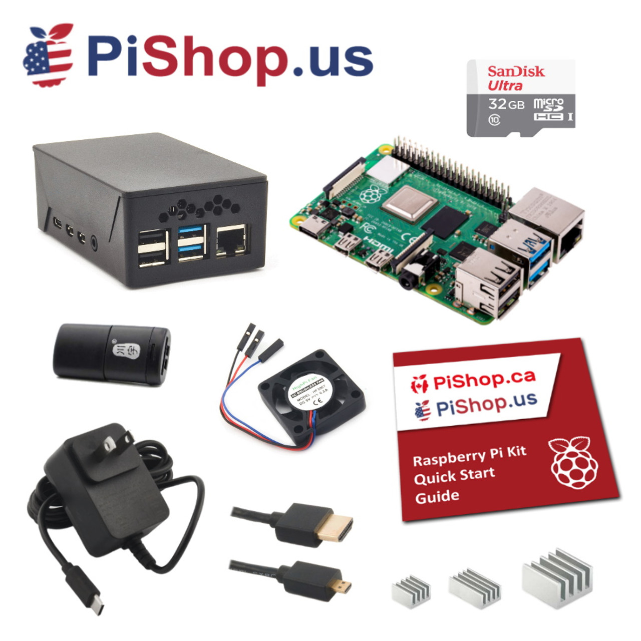 Raspberry Pi 4B-2GB Starter Kit Pro - PiShop.us