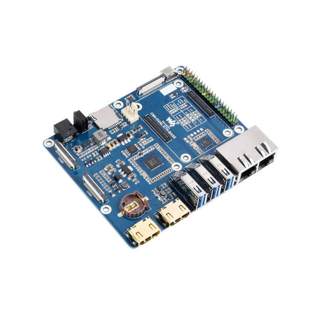 Dual Gigabit Ethernet Base Board Designed for Raspberry Pi CM4 