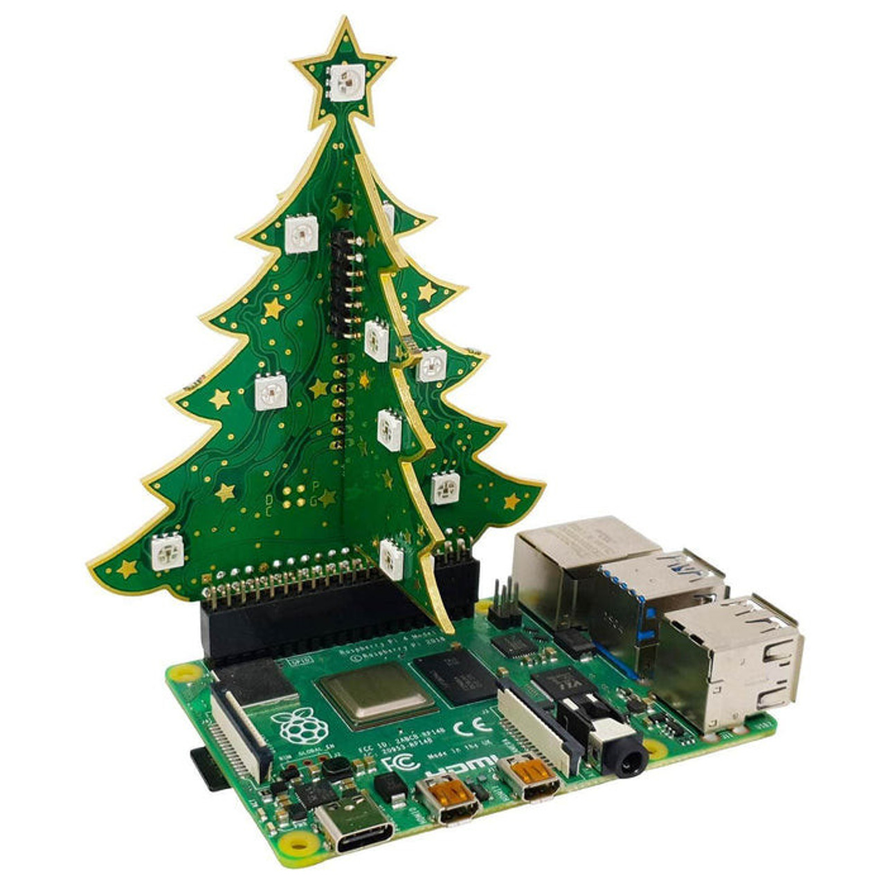 3D RGB Xmas Tree for Raspberry Pi - PiShop.us