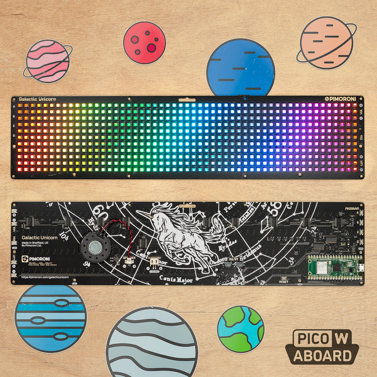 ⚠️Ponkun⚠️ Galactic Unicorn (Pico W Aboard) - PiShop.us