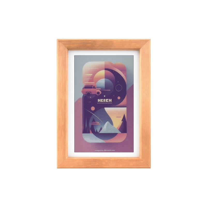 7.3inch ACeP 7-Color E-Paper with Solid Wood Photo Frame, Ultra