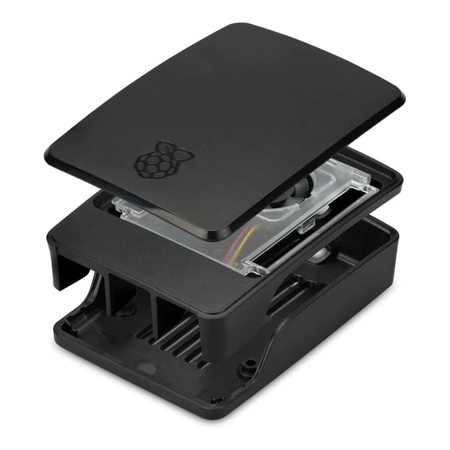 Raspberry Pi Case for Pi 5 Black/Grey - PiShop.us