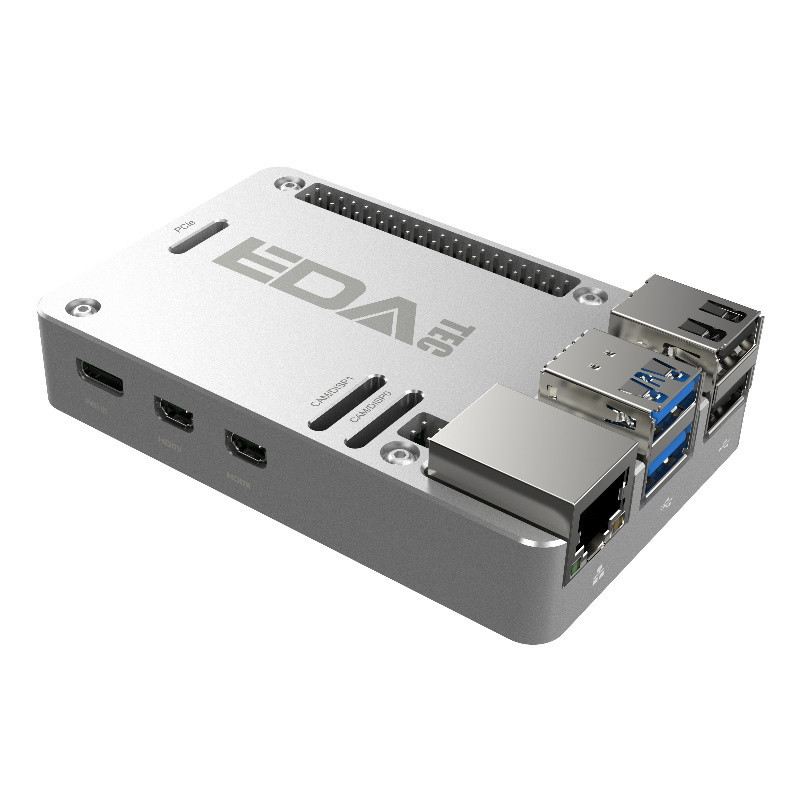 Pi5 Passive Cooling CNC Box, Silver - PiShop.us