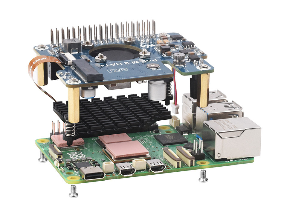 Raspberry Pi 5 8GB & M.2 SSD & PoE HAT ③ 【公式通販】
