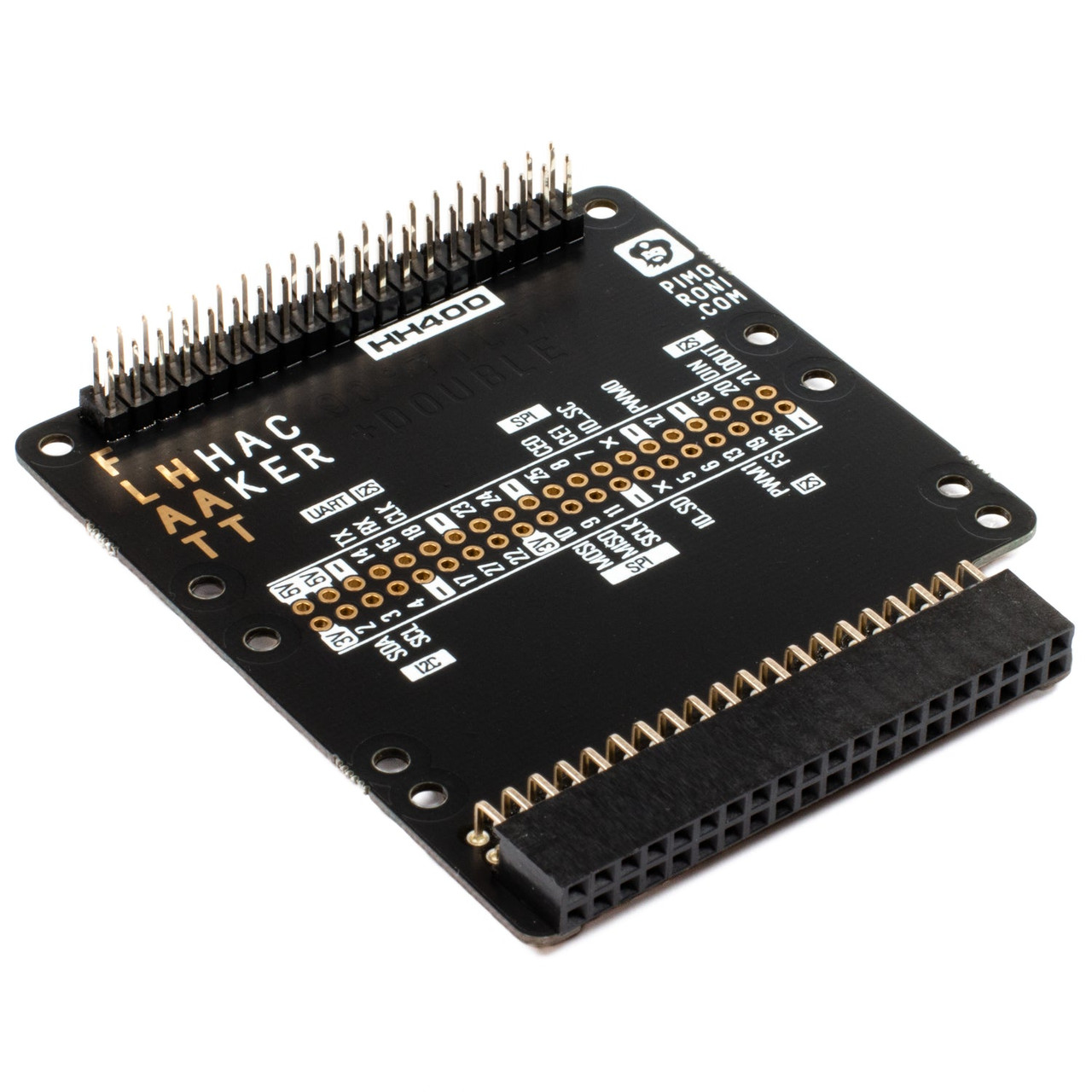 Flat HAT Hacker for Raspberry Pi 400 & 500 - PiShop.us