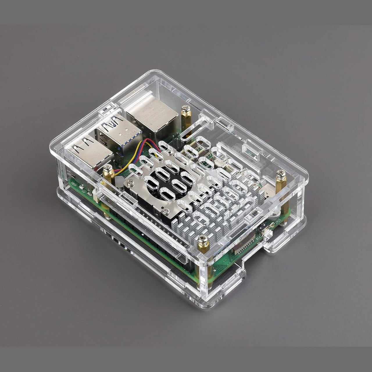 Waveshare 26089 - PI5-CASE-F - Clear Acrylic Case for Raspberry Pi