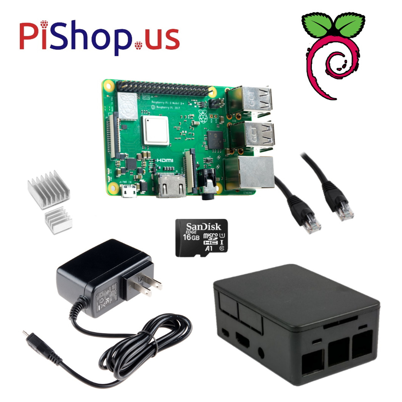 Raspberry Pi 3 Model B+ Plus Starter Kit with 5v3a Charger - MakerSpot