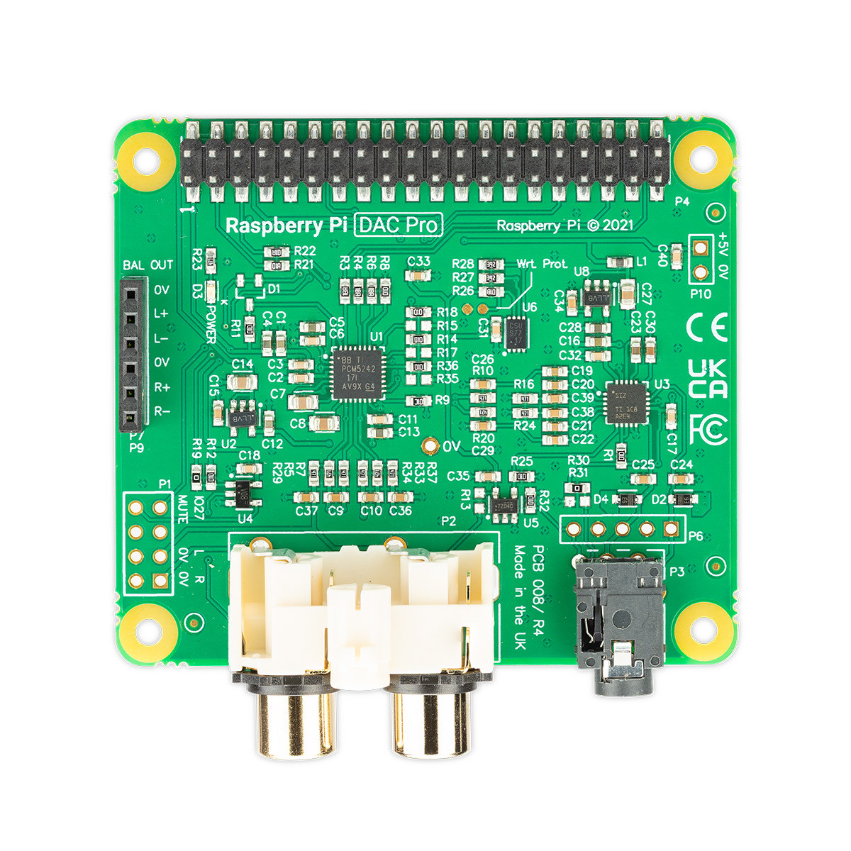 Raspberry Pi DAC Pro, Green PCB | SC2077