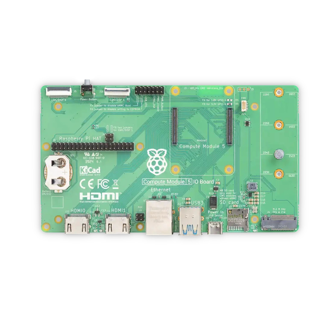 Raspberry Pi SC1967 - Raspberry Pi Compute Module 5 IO Board REV 2