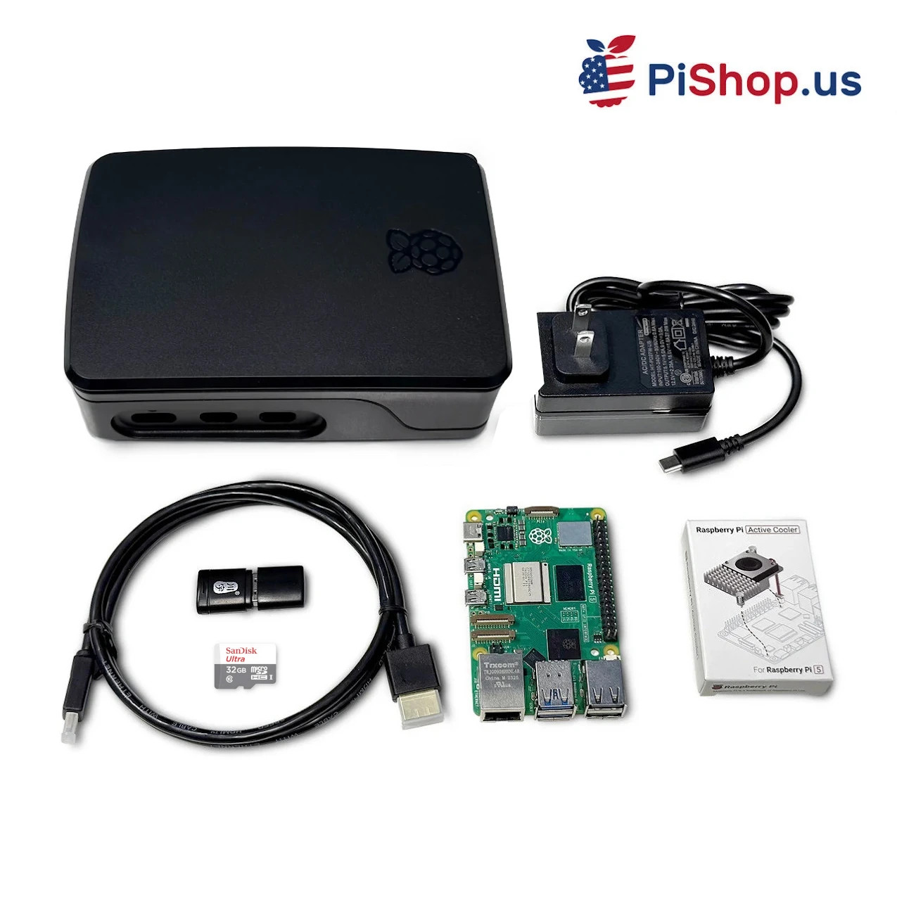 Raspberry Pi 5 Starter Kit - 16GB - PiShop.us