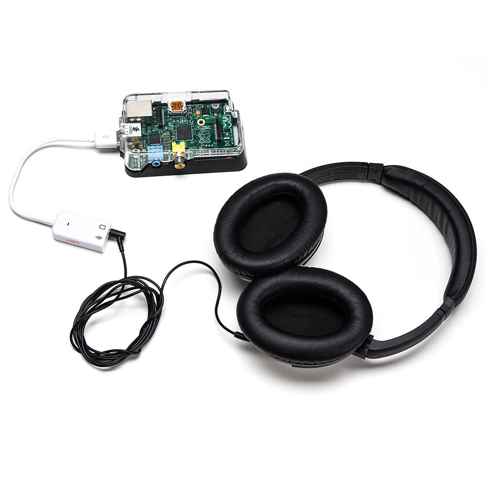 USB Audio Adapter - For Raspberry Pi 5 & Pi 4 - Plug & Play