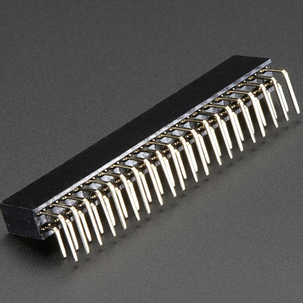 0.1″ 2×20-pin Strip Right Angle Female Header - PiShop.us