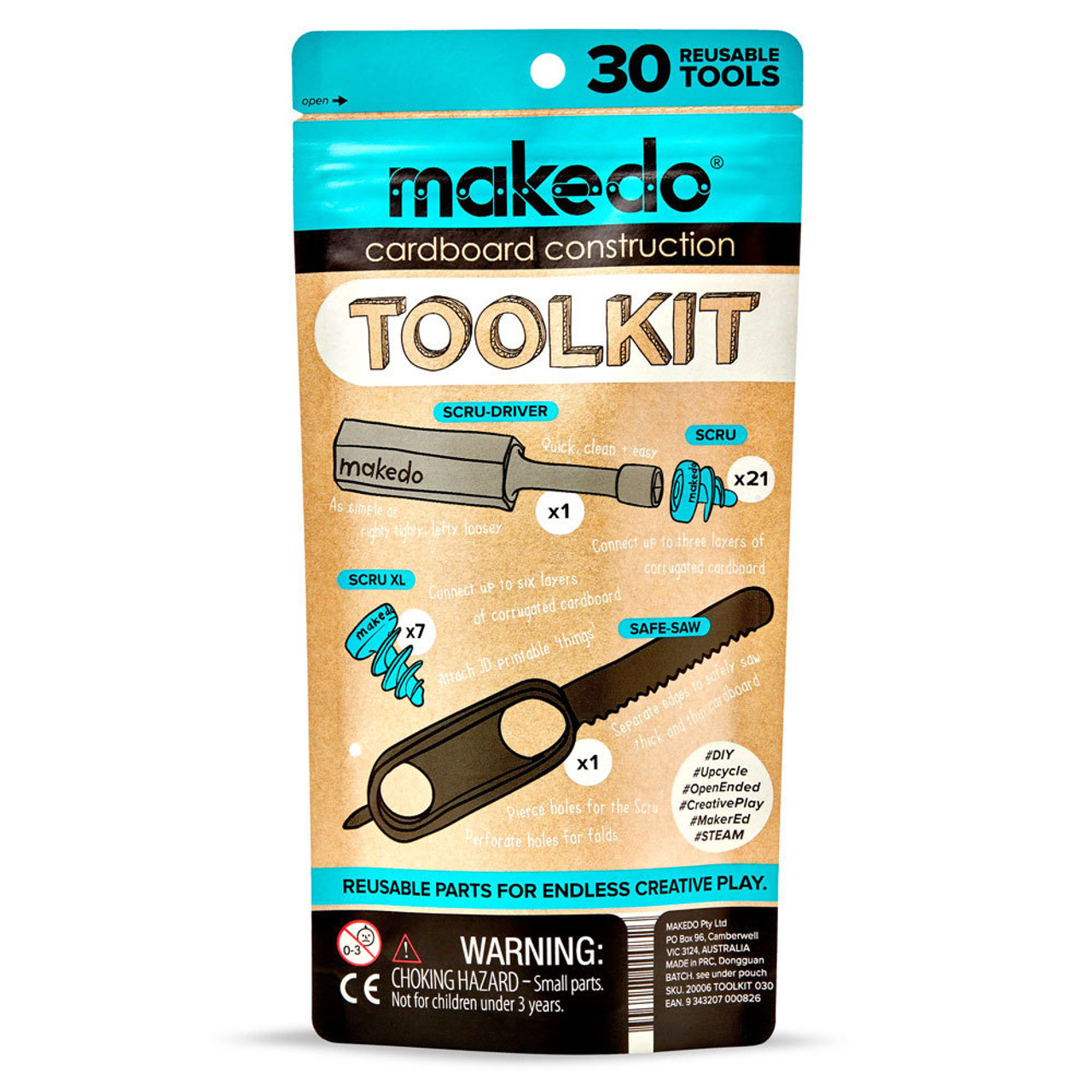 Makedo® Beginner Tool Kit - 30 Pieces