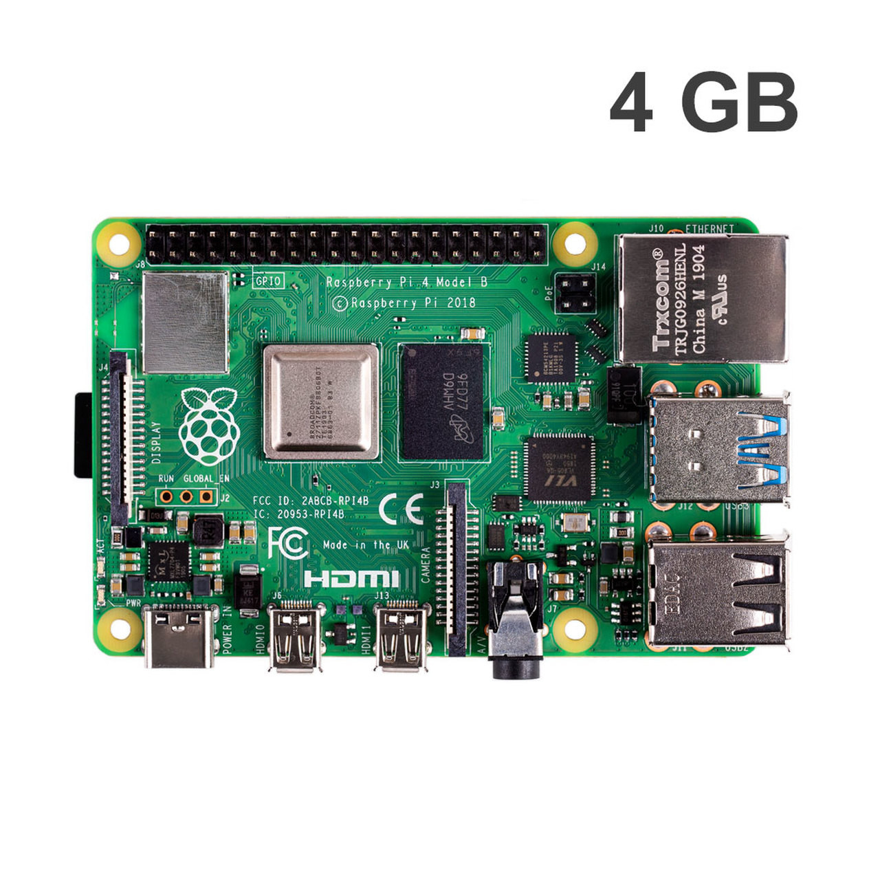 Raspberry Pi 4 Model B/4GB - PiShop.us