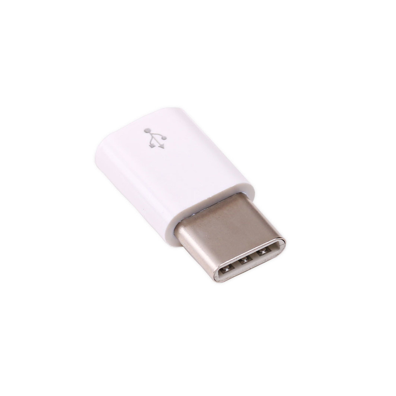 USB Micro-B 轉 USB-C 轉接頭(白色)