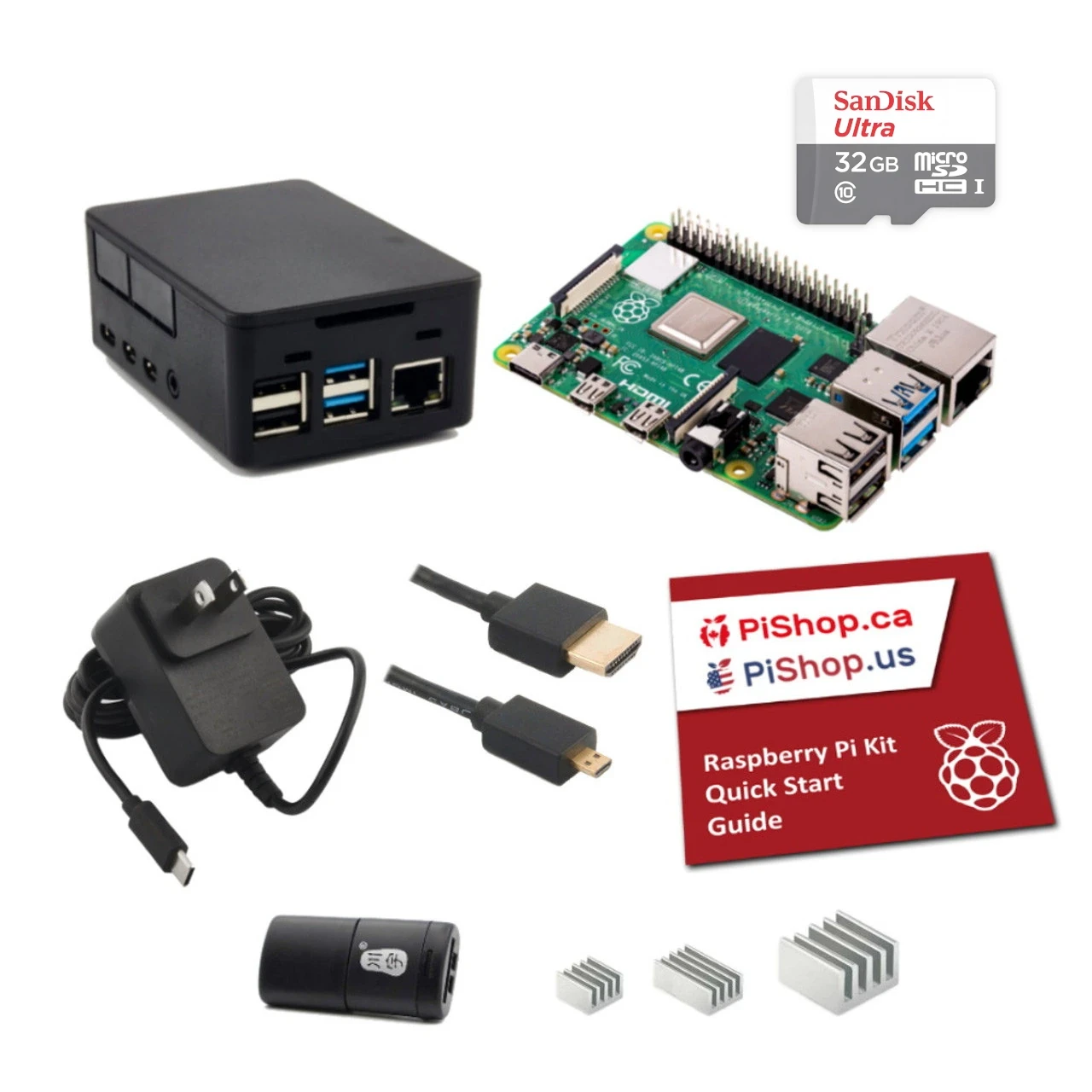 Raspberry Pi 4B Starter Kit - PiShop.us