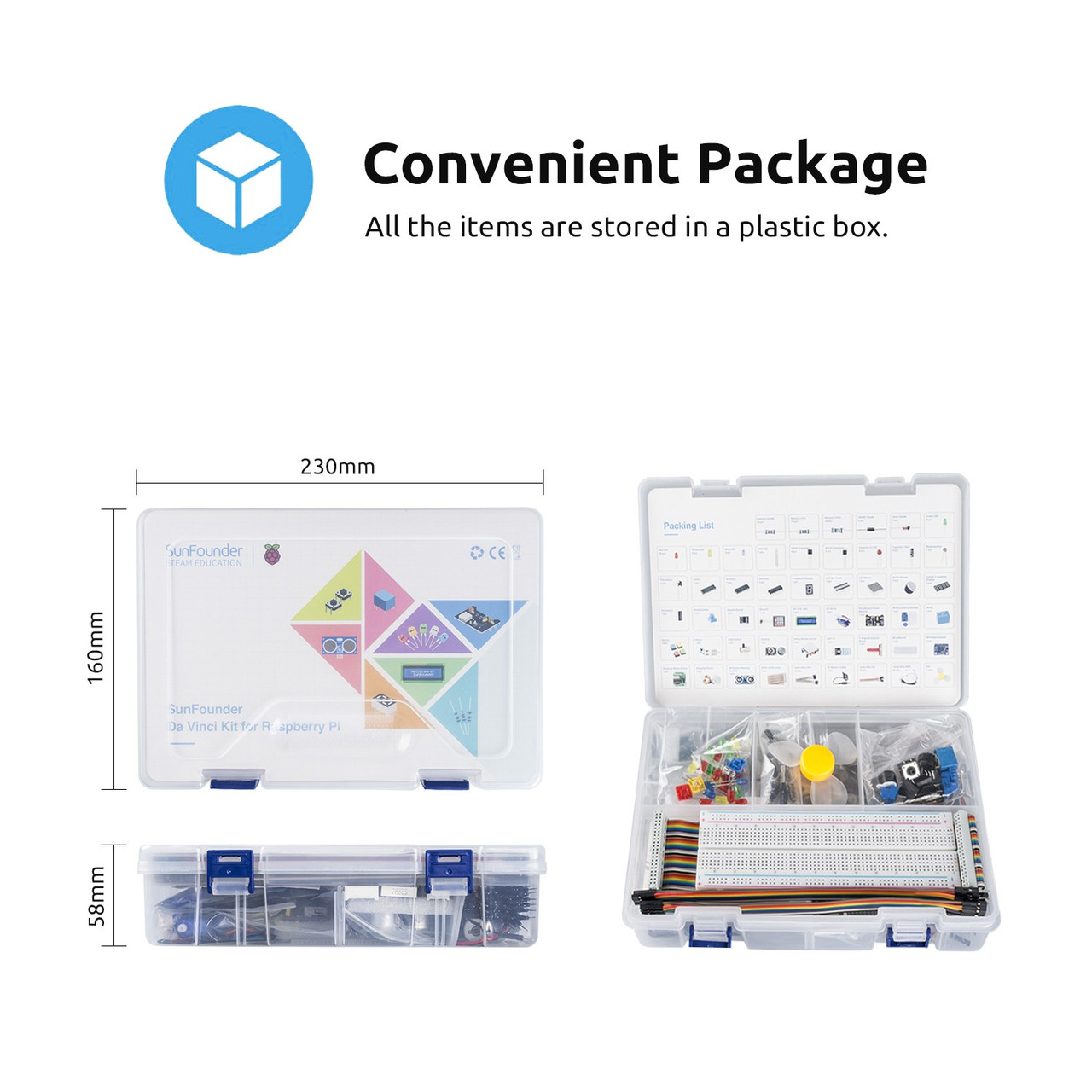 新品SunFounder DaVinci Kit for RaspberryPi Amazon.com: SunFounder Da Vinci Starter Kit for Raspberry Pi