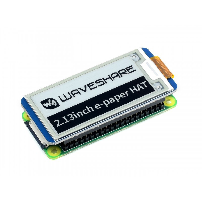 250x122, 2.13inch E-Ink display HAT for Raspberry Pi - PiShop.us