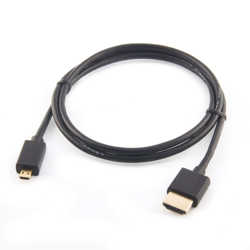 Micro HDMI 轉 HDMI 連接線 3呎 黑色(適用 Pi 4/Pi 5)