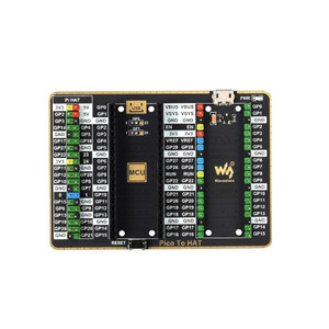 Waveshare 20477 - GPIO Expander For Raspberry Pi Pico, 1x Raspberry Pi Standard 40PIN, 1x Pico 2×20PIN - Pico-To-HAT

