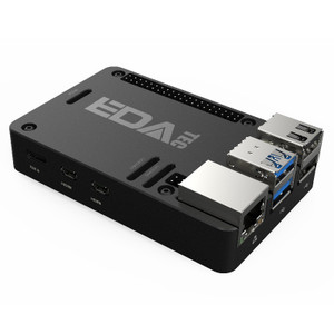 Pi5 Passive Cooling CNC Box, Black ED-Pi5Case-BB