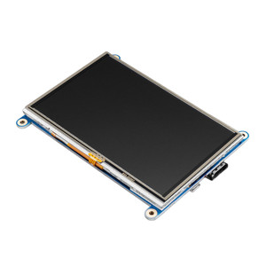 Adafruit 2260 HDMI 5″ 800×480 Display Backpack with resistive touchscreen, slim angled profile.