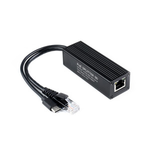Industrial Gigabit PoE Splitter, 5V 5A Type-C, Onboard MPS