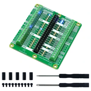 Breakout Board for Raspberry Pi 5, isometric view