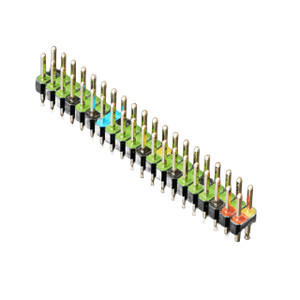 Color Coded Header for Raspberry Pi Zero with 2x20 pins for easy GPIO identification.

