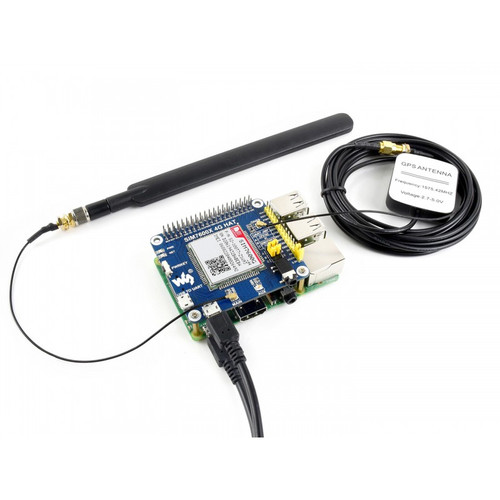 4G / 3G / 2G / GSM / GPRS / GNSS HAT for Raspberry Pi, LTE CAT4