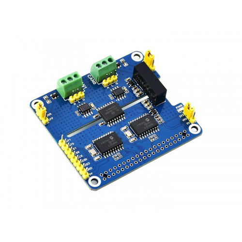 Waveshare 2-Channel Isolated CAN Expansion HAT for Raspberry Pi, Dual Chips Solution - 2-CH CAN HAT - 17912 Waveshare 2-Channel Isolated CAN Expansion HAT for Raspberry Pi, Dual Chips Solution - 2-CH CAN HAT - 17912