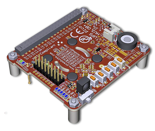 The UPS PIco HV3.0B+ HAT Top-End is equipped with a 450mAh 15C LiPO battery (able to supply 6.5A) specially designed to enable safe shutdown during a power cut. The UPS PIco HV3.0B+ HAT Top-End is equipped with a 450mAh 15C LiPO battery (able to supply 6.5A) specially designed to enable safe shutdown during a power cut.