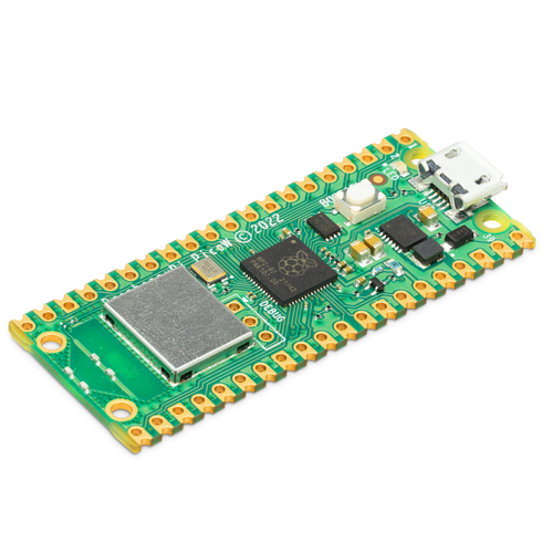 Raspberry Pi SC0918 Pico W board with Wi-Fi and RP2040 chip. Compact microcontroller for IoT, robotics, and embedded learning. Raspberry Pi SC0918 Pico W board with Wi-Fi and RP2040 chip. Compact microcontroller for IoT, robotics, and embedded learning.