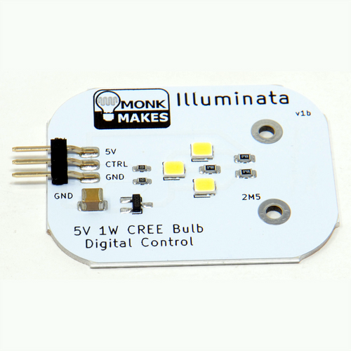 Illuminata - 1W LED Module for Raspberry Pi, Arduino, ESP32, Dimmable, White Illuminata - 1W LED Module for Raspberry Pi, Arduino, ESP32, Dimmable, White
