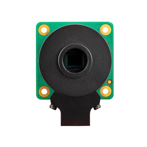 Pi HQ Camera M12 module with Sony IMX477 sensor, front view Pi HQ Camera M12 module with Sony IMX477 sensor, front view
